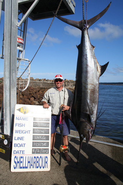 ANGLER: Craig Horst  SPECIES: Blue Marlin  WEIGHT: 143 Kg LURE: JB Lures, 13" Chopper - Magma(Black/Pink)
